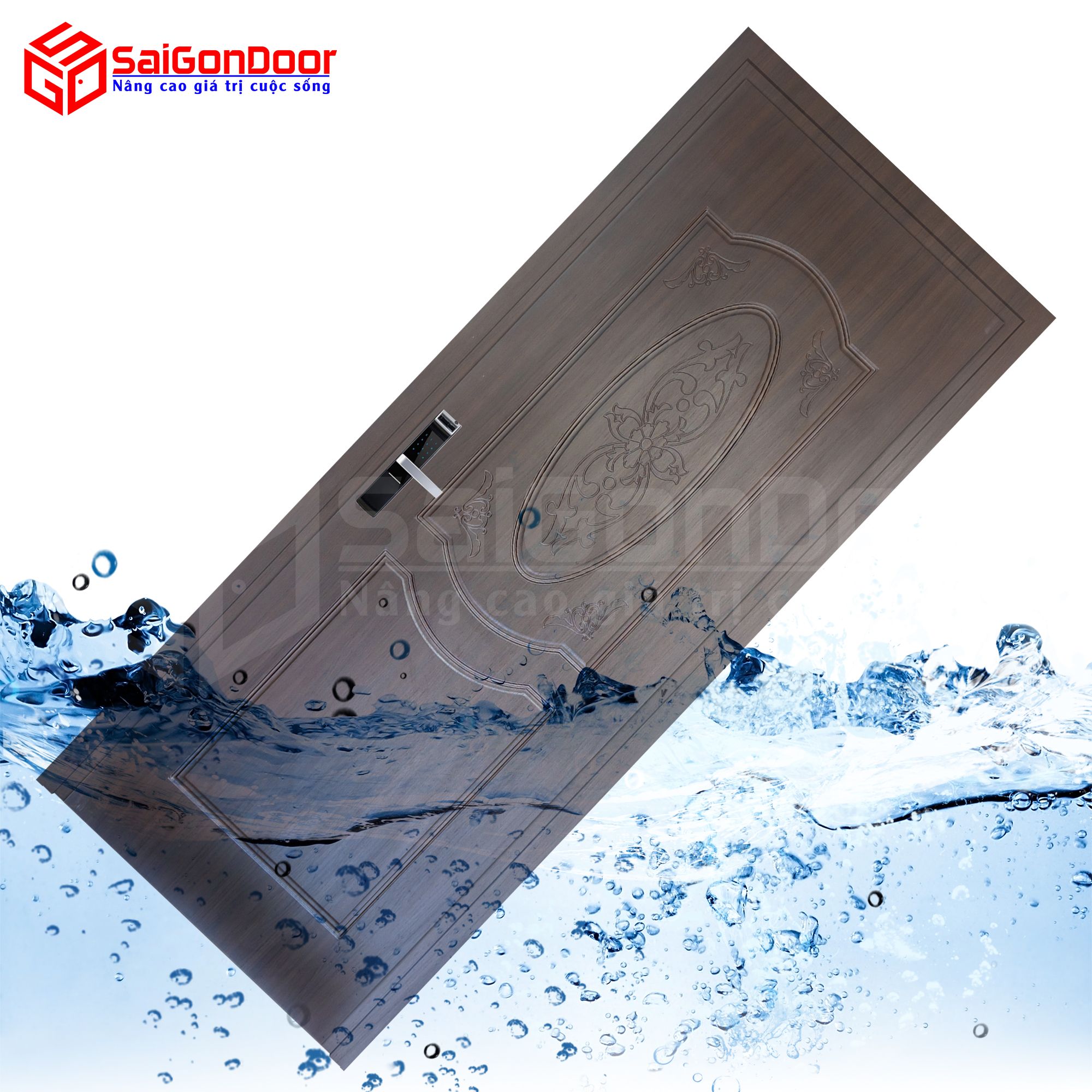 Cửa gỗ chịu nước thường dùng làm cửa nhà vệ sinh hay cửa nhà tắm với khả năng chống nước tuyệt đối
