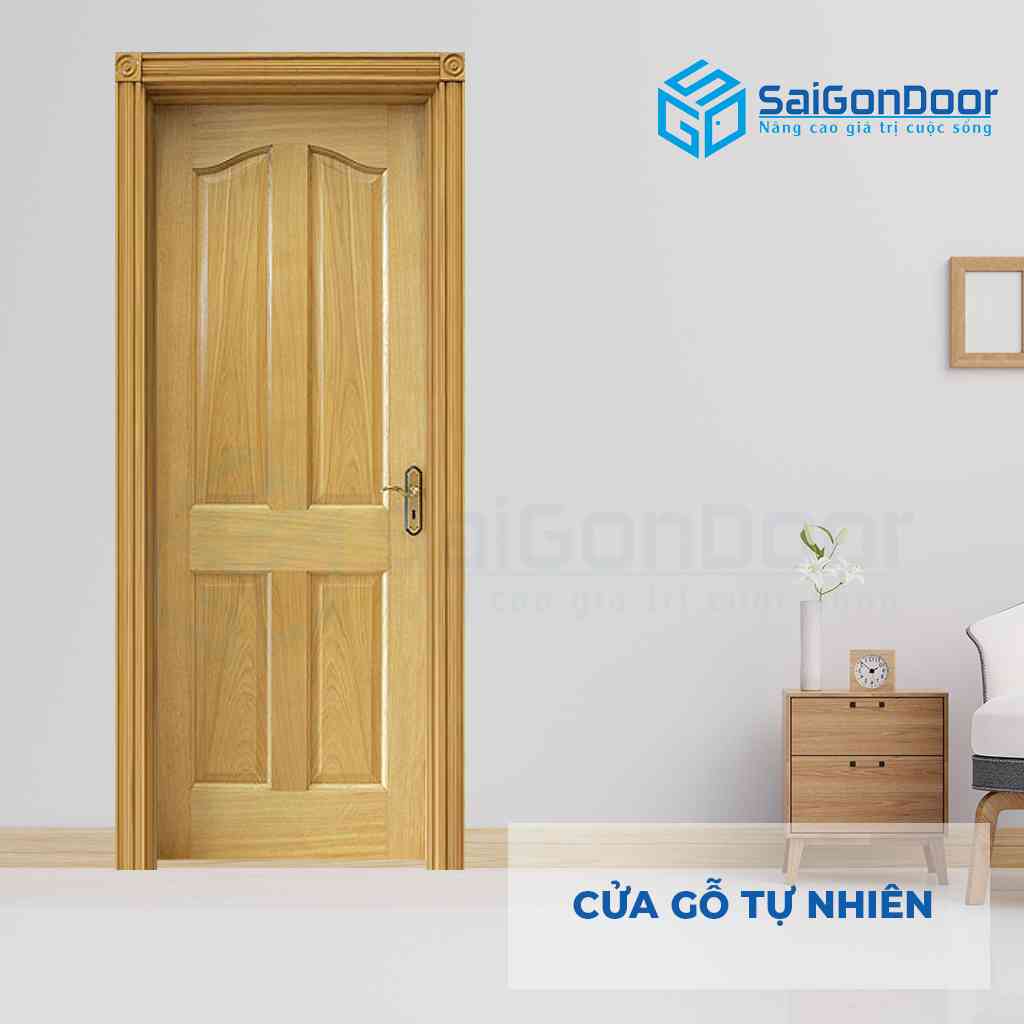 Mẫu cửa gỗ tự nhiên dùng làm cửa thông phòng