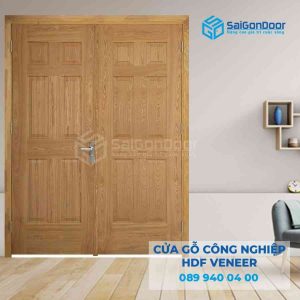 Cửa Gỗ HDF Veneer 2 canh 12A soi