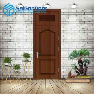 Cửa Nhựa Gỗ Composite 2A walnut 1